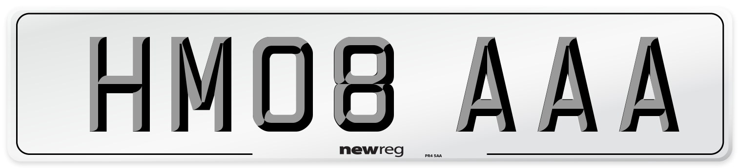 HM08 AAA Number Plate from New Reg